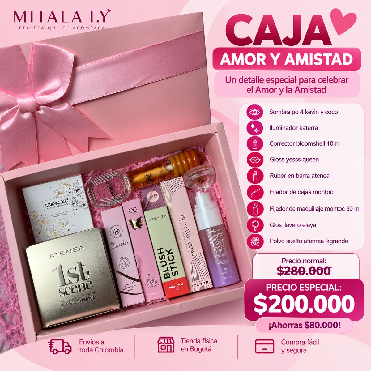 CAJA AMOR Y AMISTAD PINK GLAM