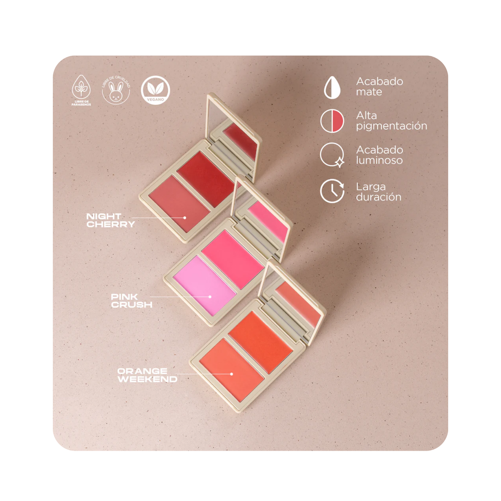 RUBOR EN DUO ALLURE CREMA Y POLVO COMPACTO ATENEA