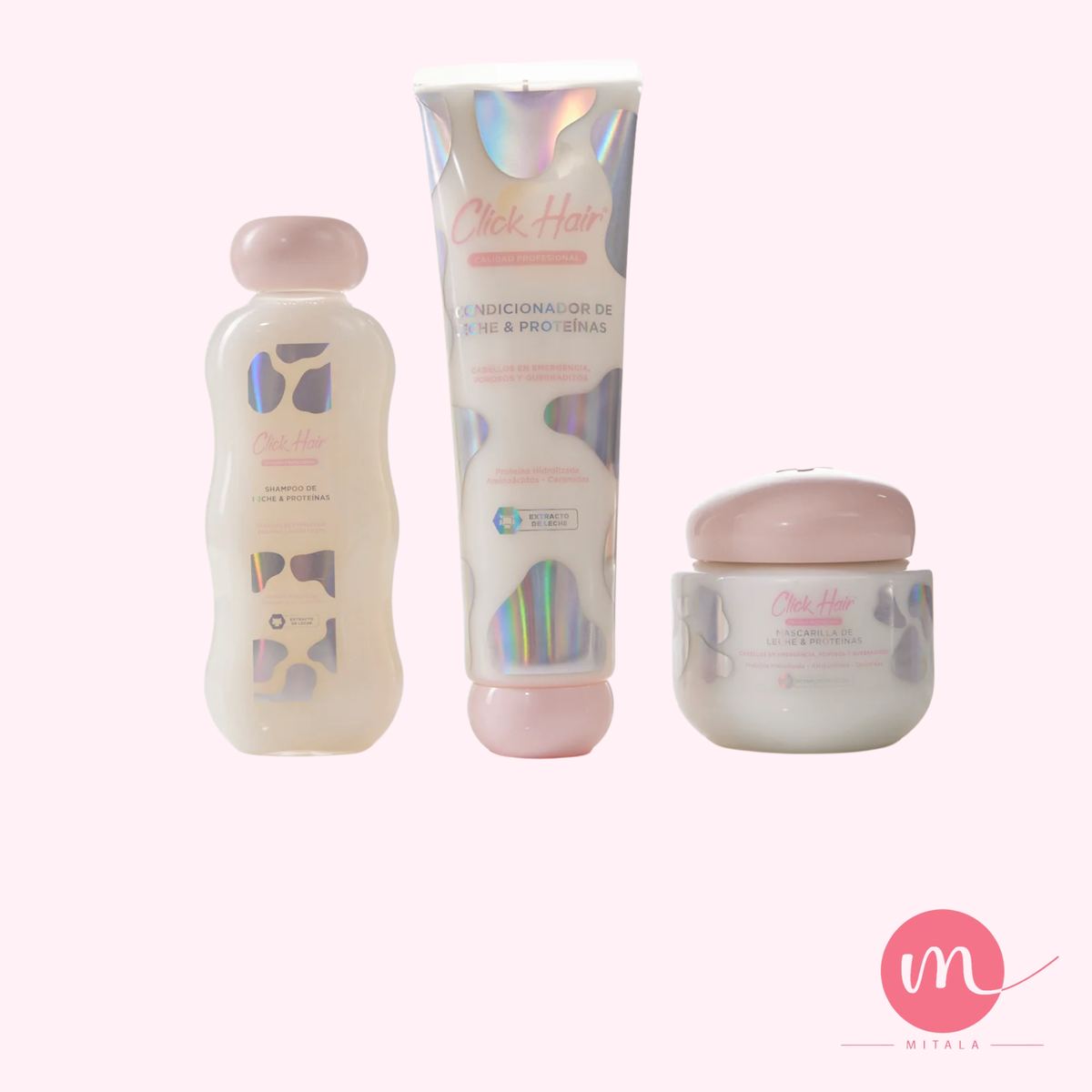 KIT TRIO LECHE Y PROTEINA CLICK HAIR NUEVO
