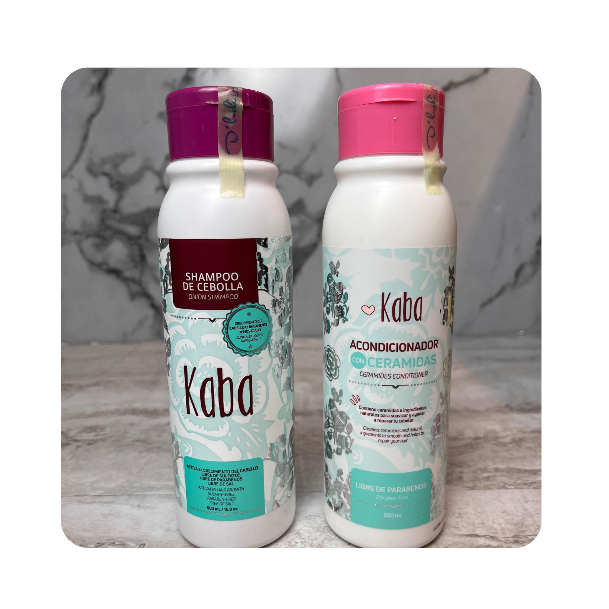 DUO SHAMPOO CEBOLLA Y ACONDICIONADOR CERAMIDAS KABA